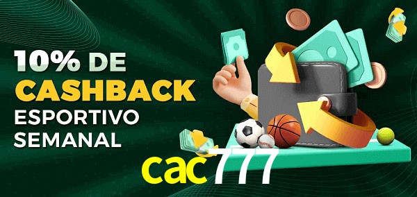 10% de bônus de cashback na cac777