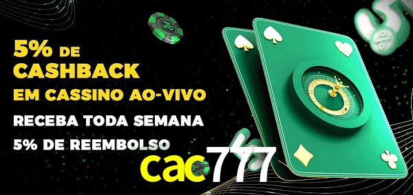 Promoções do cassino ao Vivo cac777